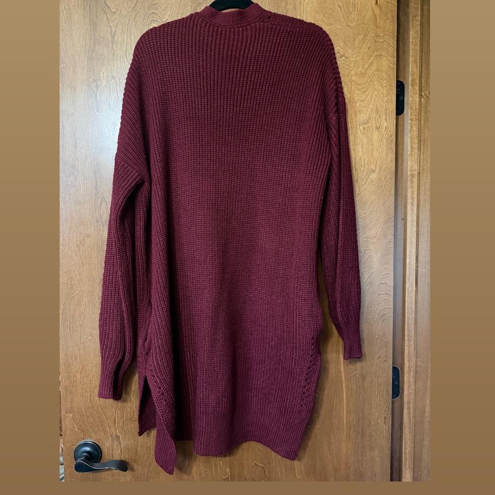 Women's Burgundy Sweater cardigan